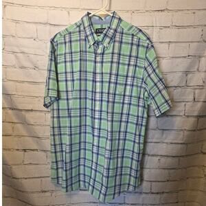 Chaps Men's Plaid Short Sleeve Shirt